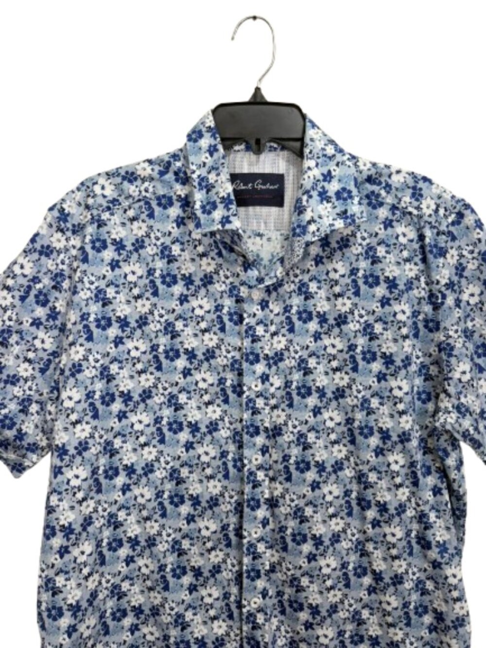 Robert Graham Floral Short Sleeve Button-Down Shirt Size XL